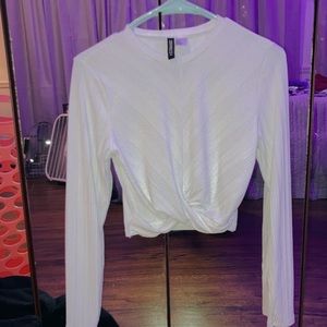 H&M - long sleeve CROP top - tight/fitted - medium